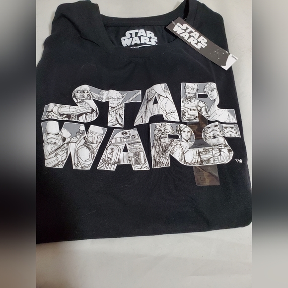 Disney Star Wars MENS Tee Shirt comic strip Black and White - Picture 3 of 9